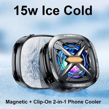 15w Strong Cooling FS05 Semiconductor Mobile Phone Radiator Cooler Fan 10w Digital Display Magnetic Back Clamp